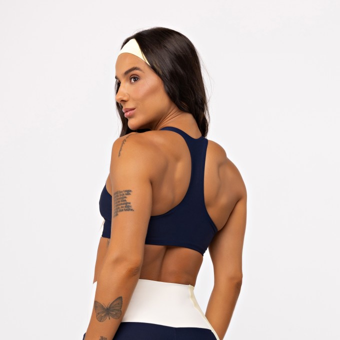 Top Nadador Blocks Tricolor - Tricolor Manteiga