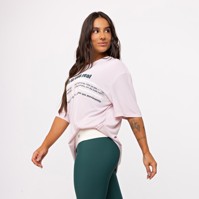 T-shirt Oversized Sport Vida Real - Ballet