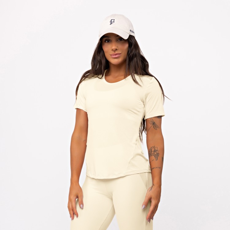 Blusa Recorte Anatomic Shine - Manteiga