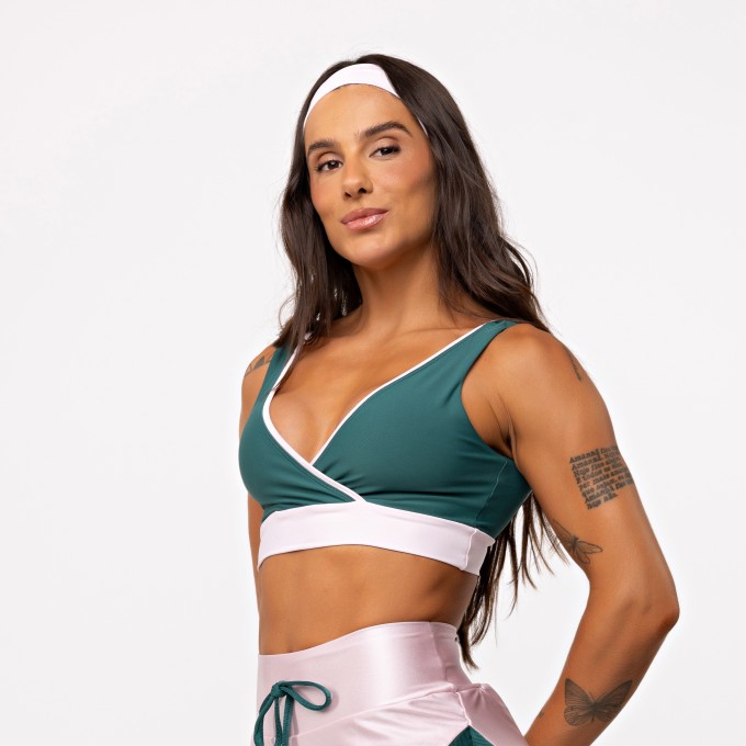 Top Cross Lines Bicolor - Esmeralda & Ballet