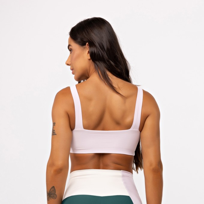 Top Camiseta Decote Quadrado - Ballet