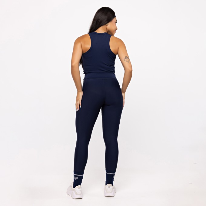 Legging Básica com Bolso - Marinho Profundo