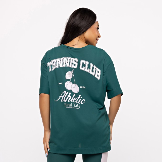 T-shirt Oversized Sport Tennis Club - Esmeralda