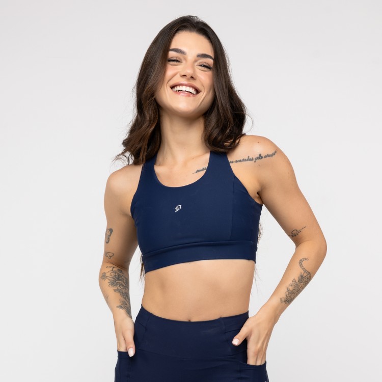 Top Cruzado Flow - Azul Marinho