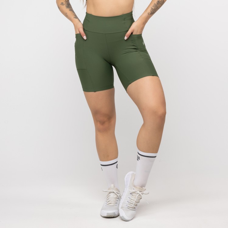 Bermuda Bolsos Running - Verde Oliva