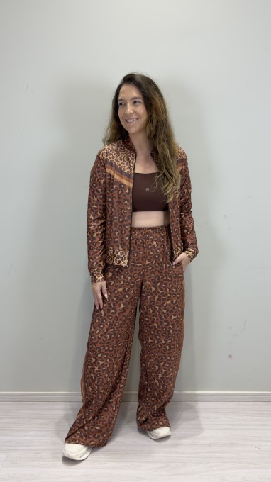 Calça Sport High Tech Estampada - Onça Chocolate